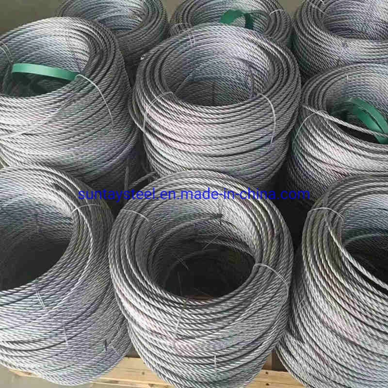 7X7 Galvanized Steel Wire Rope 5/64&quot; Galvanized Aircraft Cable 500FT Plastic Reels
